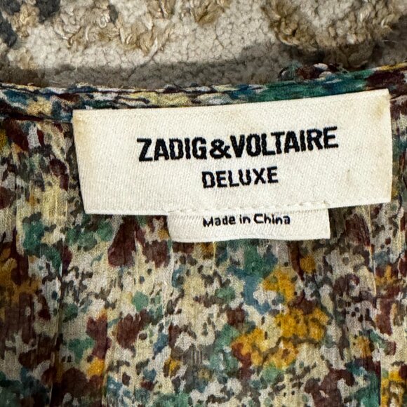Zadig and Voltaire green and brown sleeveless blouse XS - Picture 2 of 3